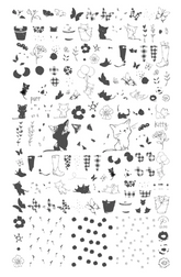 Sweet Spring Kitties (CjS-293) Steel Nail Art Stamping Plate